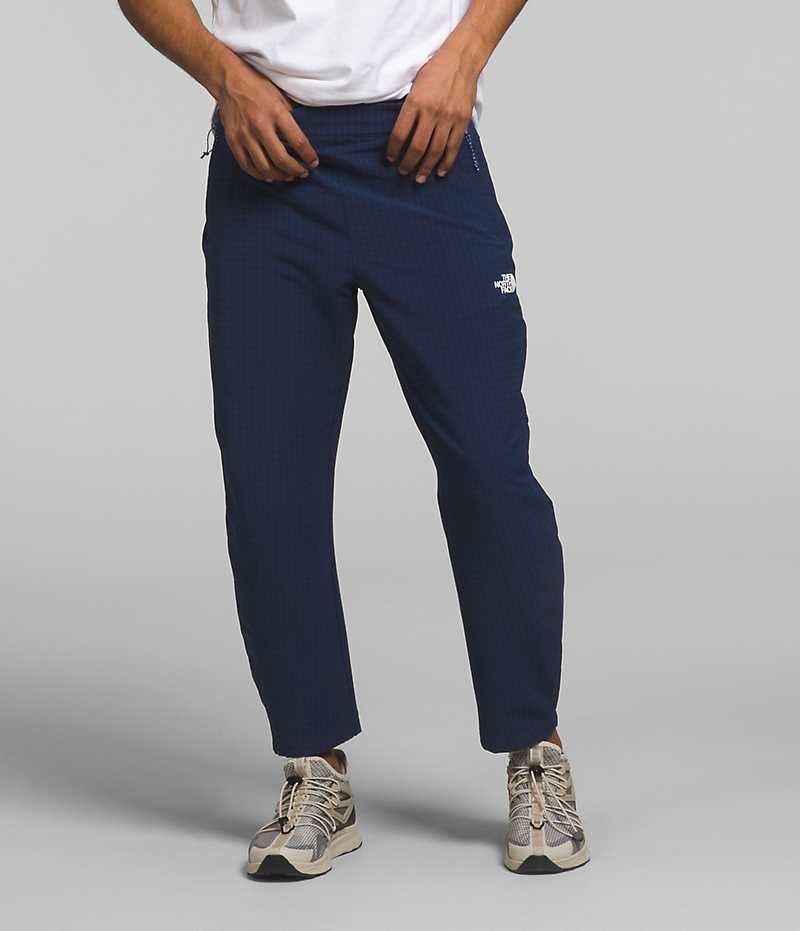 Pantalones De Vellón The North Face Tekware™ Grid Hombre Azul Marino | CL-ZEIGU