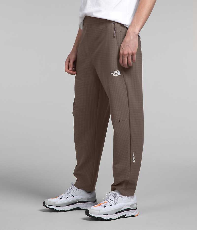 Pantalones De Vellón The North Face Tekware™ Grid Hombre Marrones | CL-EFDQG