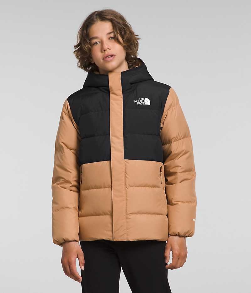 Parka The North Face North Down Fleece-Forro Niño Kaki Negras | CL-VKHWB