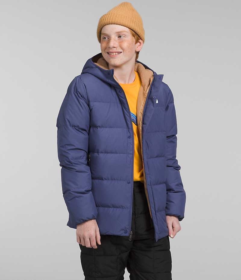 Parka The North Face North Down Fleece-Forro Niño Azules | CHILE-OMYPF