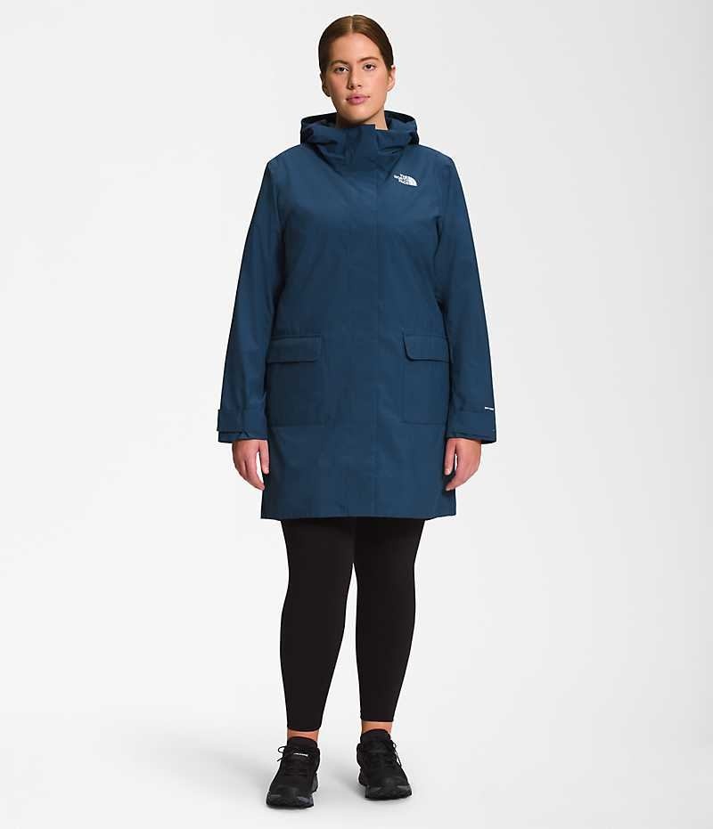 Parka The North Face Plus City Breeze Rain II Mujer Azules | CL-IGNEF