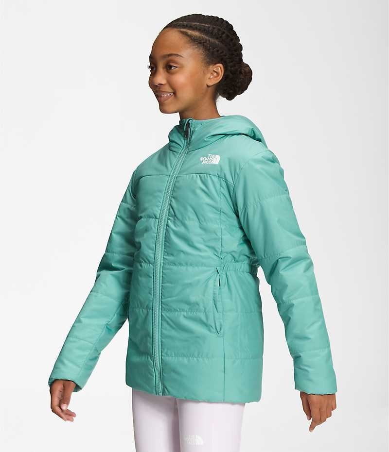 Parka The North Face Reversible Mossbud Niña Turquesa | CL-OBAQR