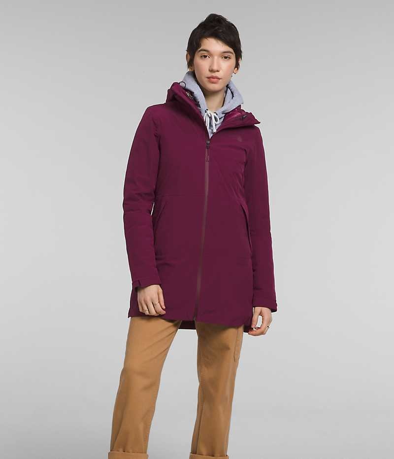 Parka The North Face ThermoBall™ Eco Triclimate® Mujer Burdeos | CL-SPYFA