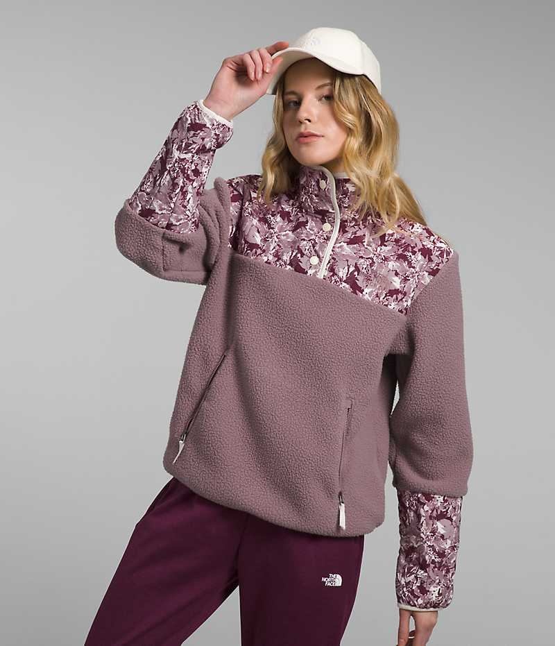 Pullover The North Face Cragmont Fleece ¼-Snap Mujer Fucsia | CL-NLRKW