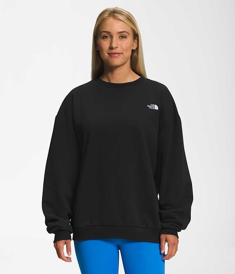 Pullover The North Face Felted Fleece Crew Mujer Negras | CL-FAEZY