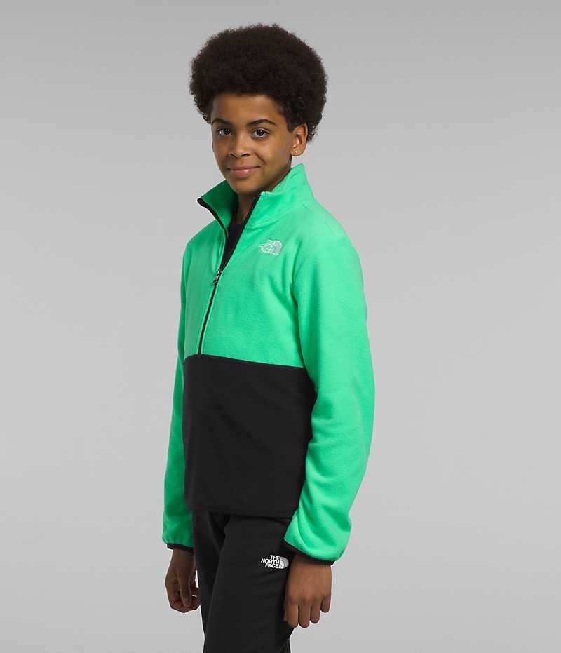 Pullover The North Face Glacier ¼-Zip Niño Verde | CHILE-FNXYG