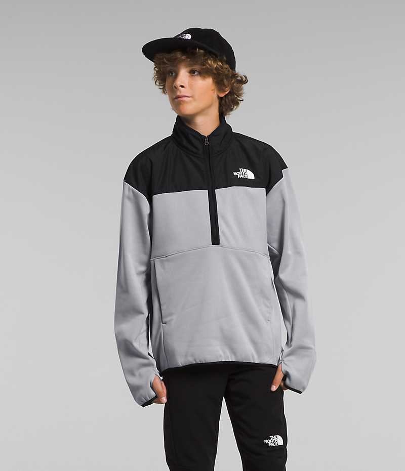 Pullover The North Face Invierno Warm ½-Zip Niño Gris | CL-FUHDC