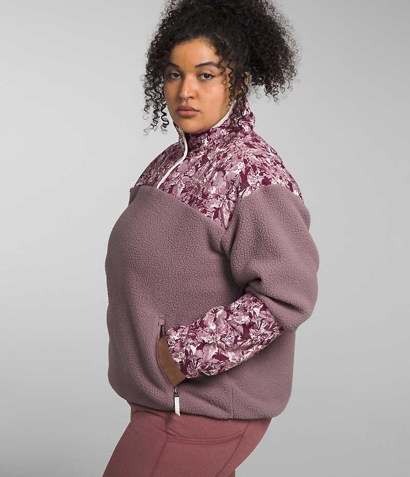 Pullover The North Face Plus Cragmont Fleece ¼-Snap Mujer Fucsia | CL-MHWTG