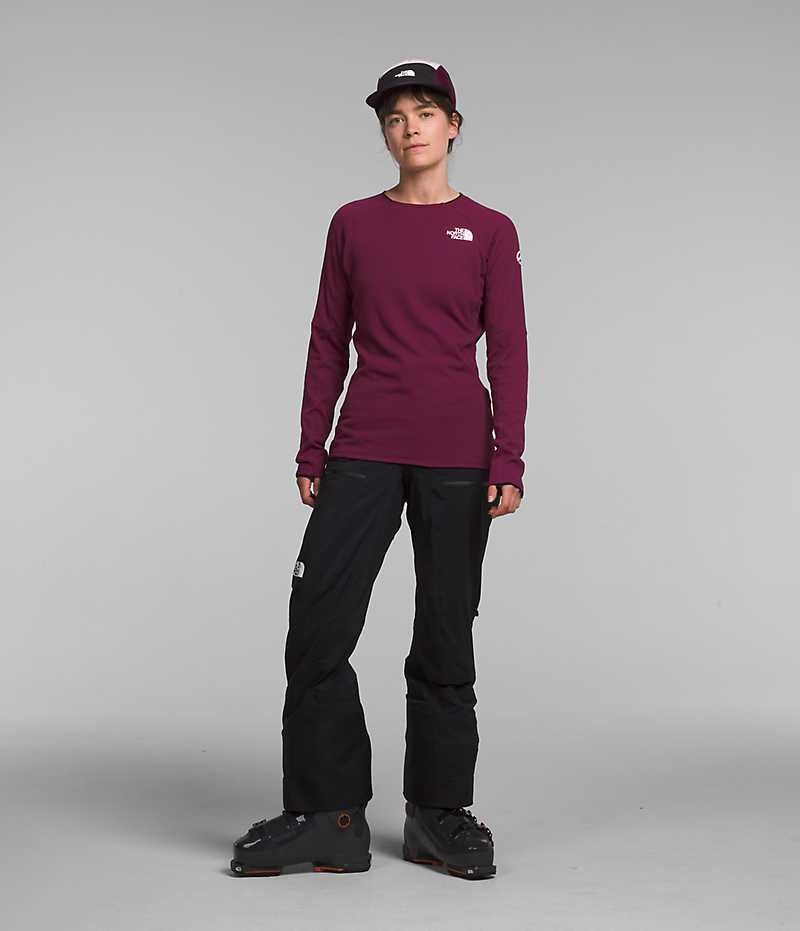 Pullover The North Face Summit Series FUTUREFLEECE™ Crew Mujer Burdeos | CHILE-GVCED