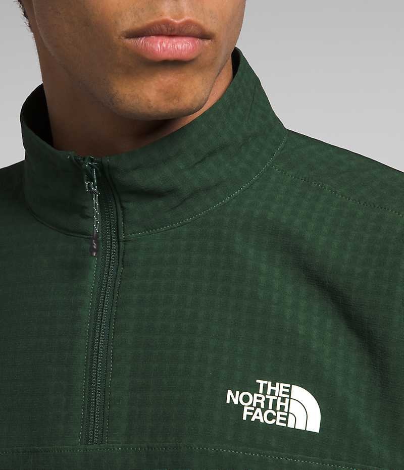 Pullover The North Face Tekware™ Grid ¼-Zip Hombre Verde | CHILE-OQUXG