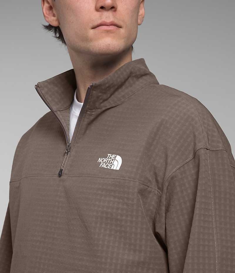 Pullover The North Face Tekware™ Grid ¼-Zip Hombre Marrones | CHILE-CRFHQ