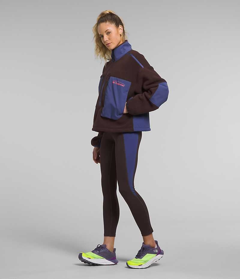 Pullover The North Face Trailwear Fantasy Ridge Flash ½-Zip Mujer Marrones Azules | CL-WCSTM