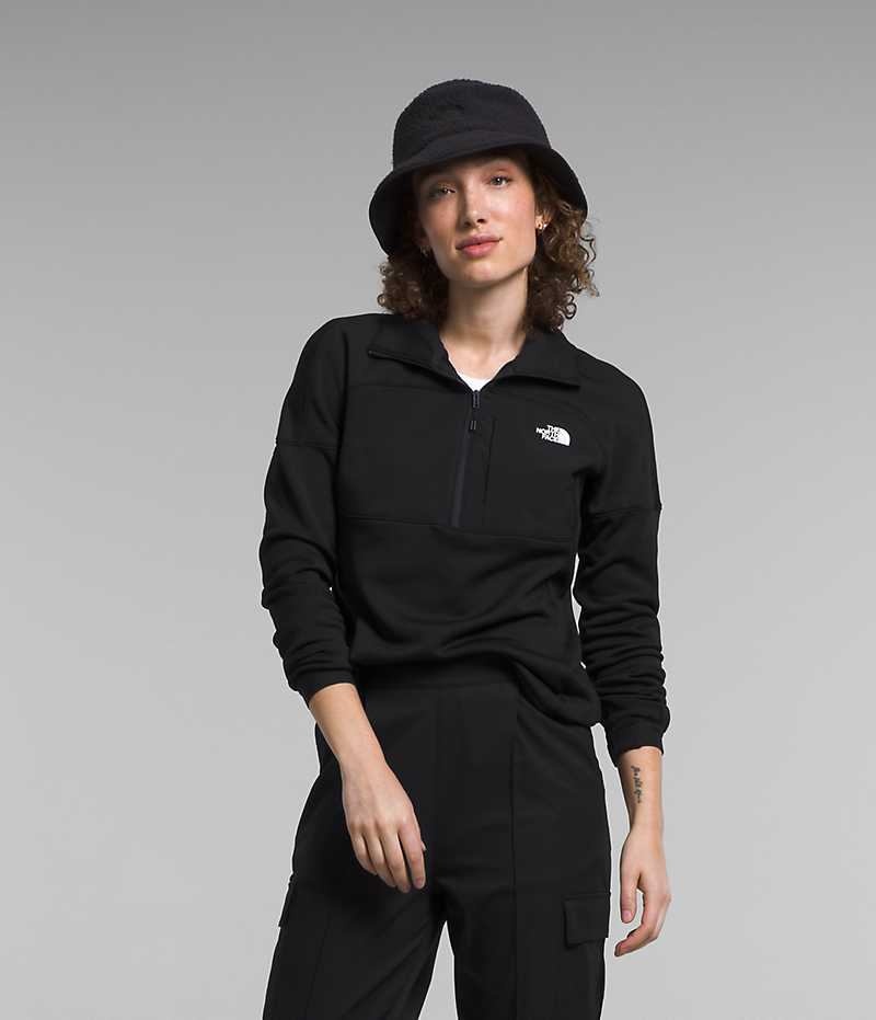 Sudadera The North Face Canyonlands High Altitude ½-Zip Mujer Negras | CL-UTNWF