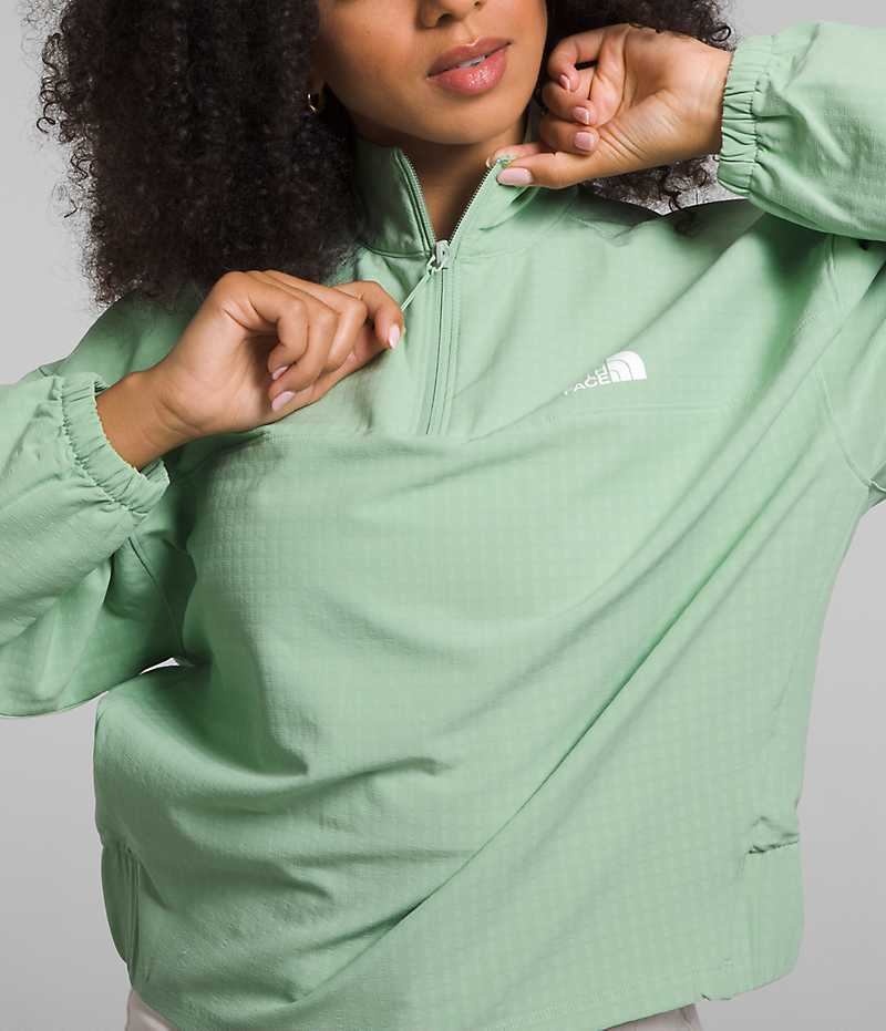 Sudadera The North Face Tekware™ Grid 1/4 Zip Mujer Verde Menta | CHILE-KJRSX