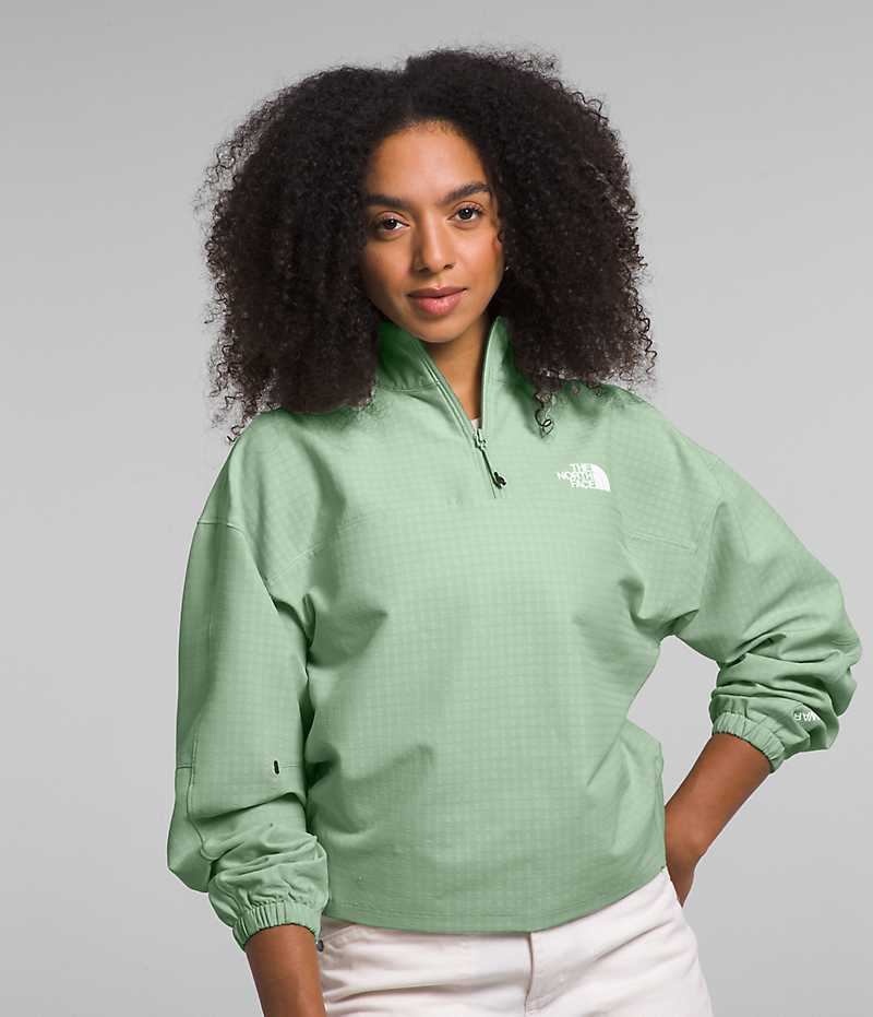 Sudadera The North Face Tekware™ Grid 1/4 Zip Mujer Verde Menta | CHILE-KJRSX