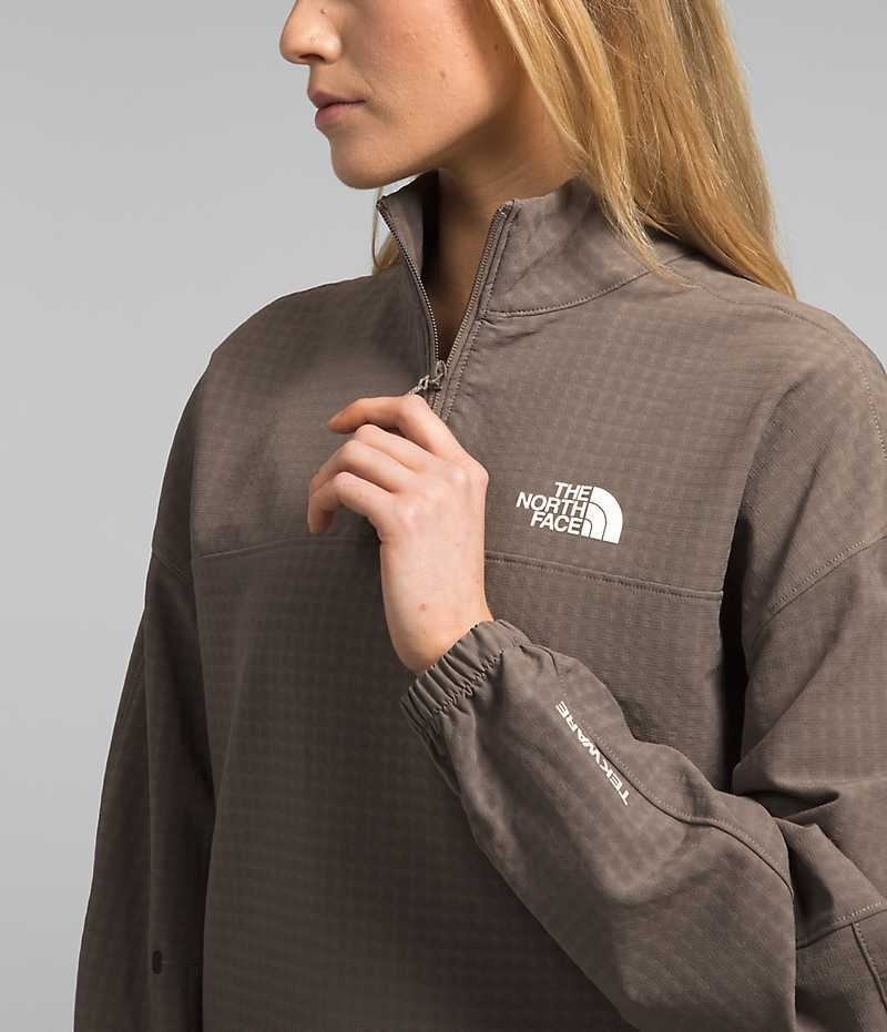 Sudadera The North Face Tekware™ Grid 1/4 Zip Mujer Marrones | CL-WJMFN